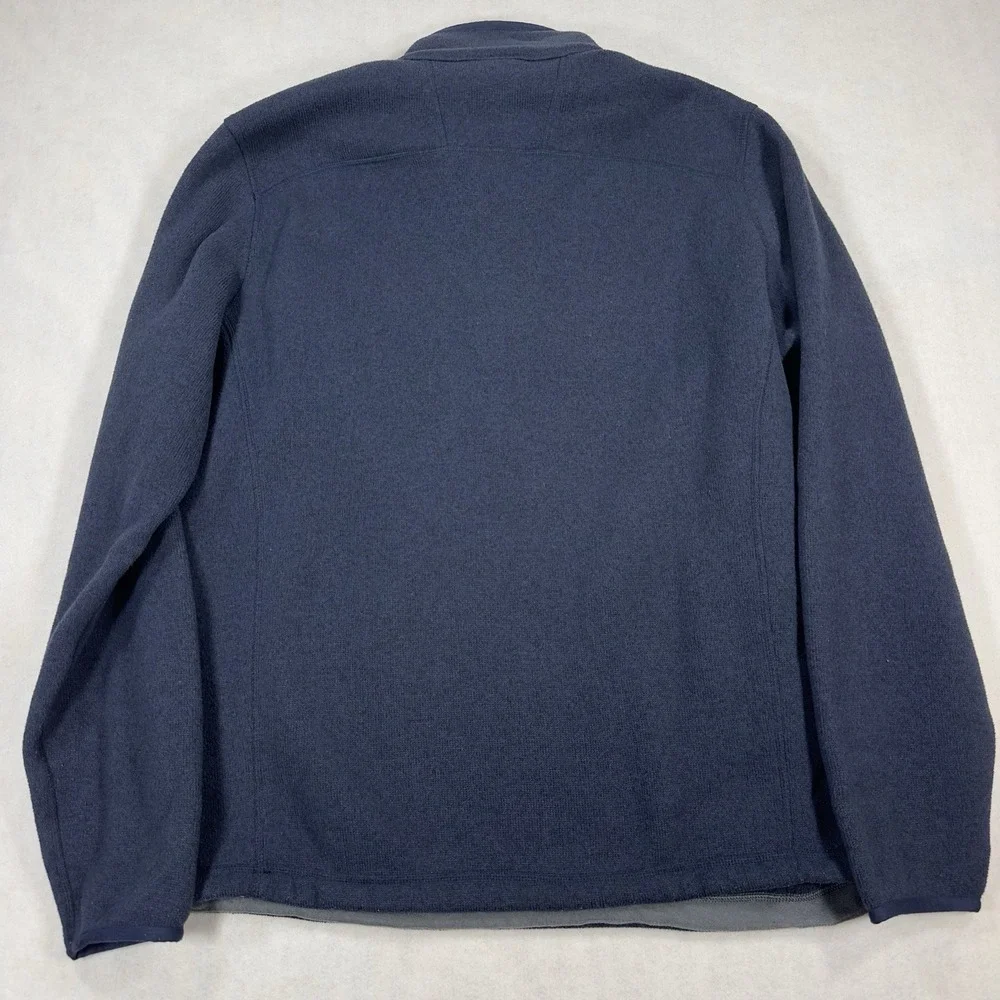 The North Face Mens XL Navy Blue 1/4 Zip Fleece Pullover Jacket Chest Pocket